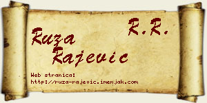 Ruža Rajević vizit kartica